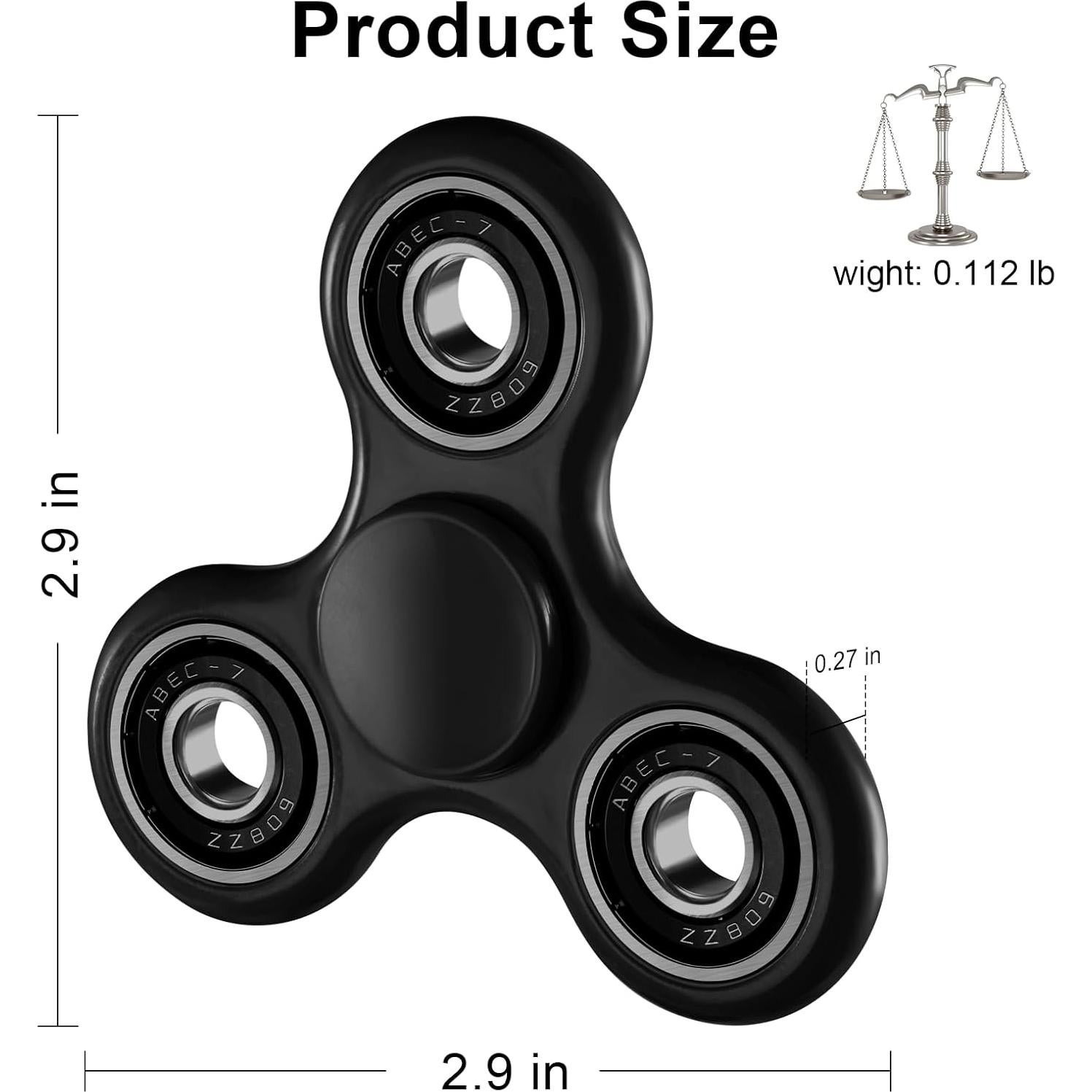 Spinner Antiestrés WELLVO Mini para Niños y Adultos - 2.54cm