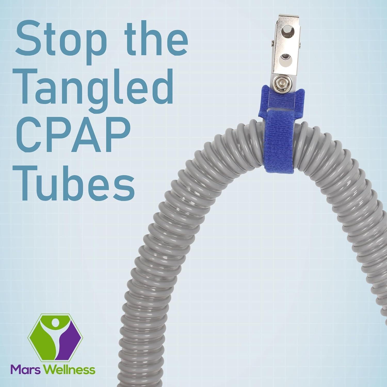 Clip para manguera CPAP Mars Wellness - Paquete de 3 unidades