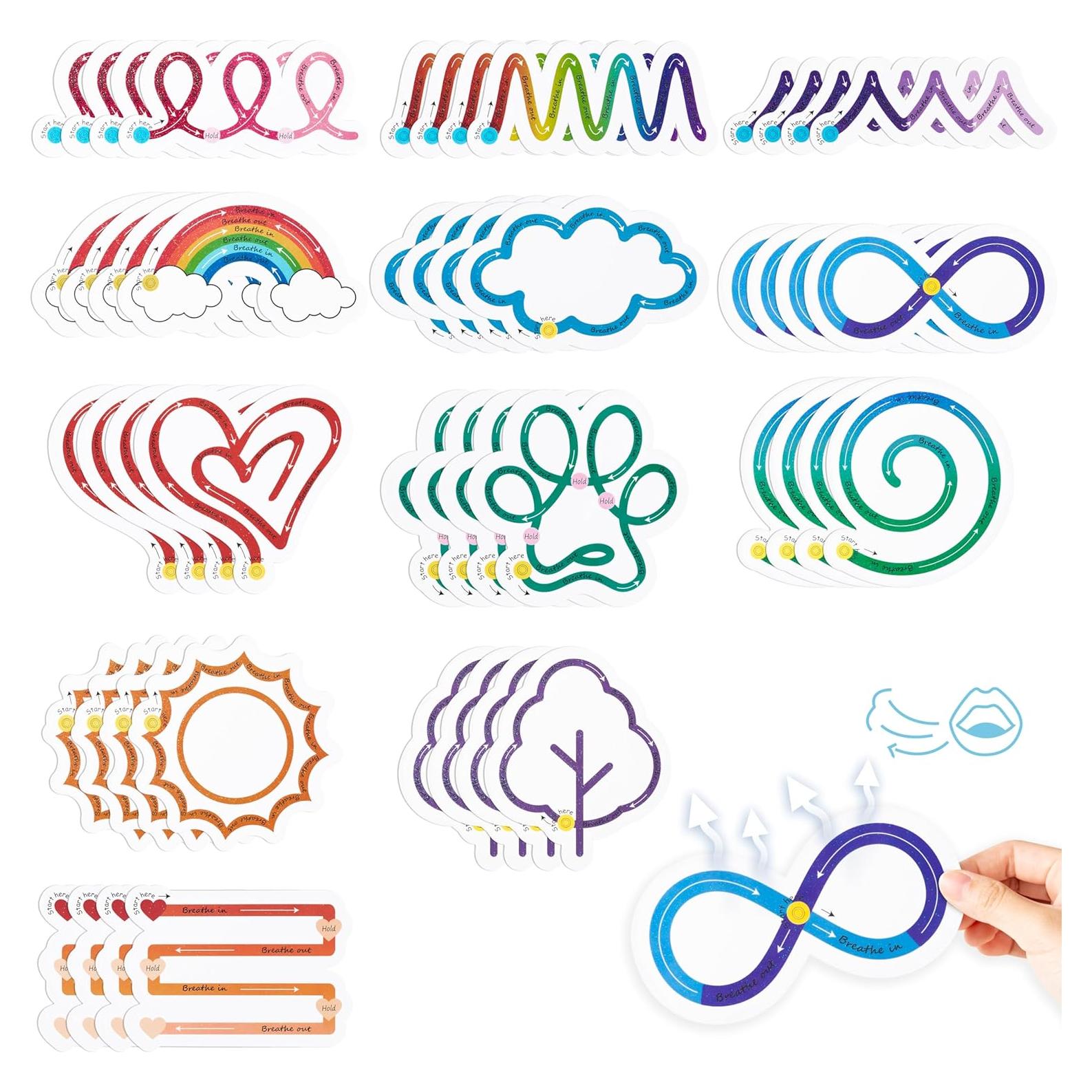 Calcomanías Sensoriales de Ansiedad H1vojoxo 48 Piezas