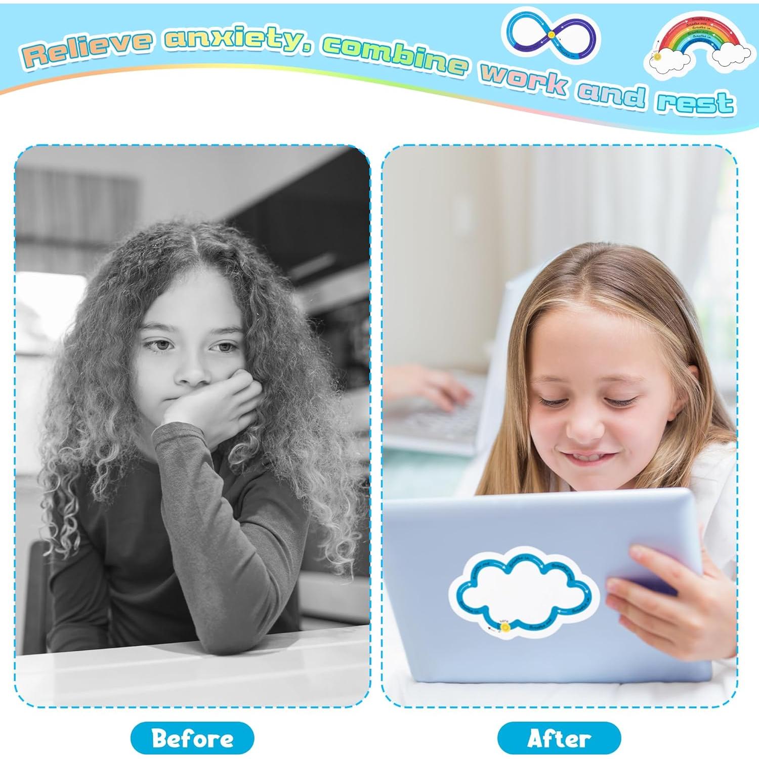 Calcomanías Sensoriales de Ansiedad H1vojoxo 48 Piezas