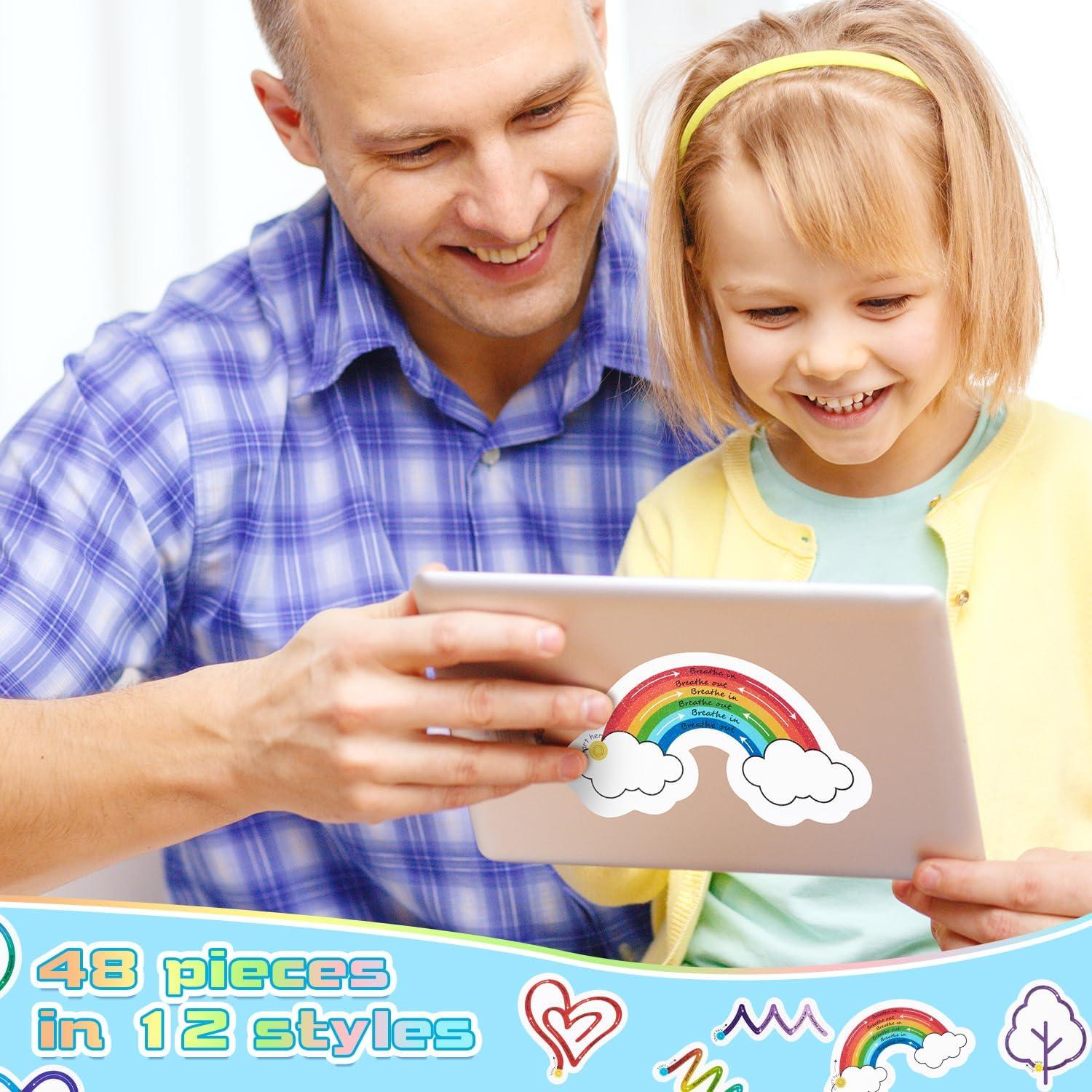 Calcomanías Sensoriales de Ansiedad H1vojoxo 48 Piezas