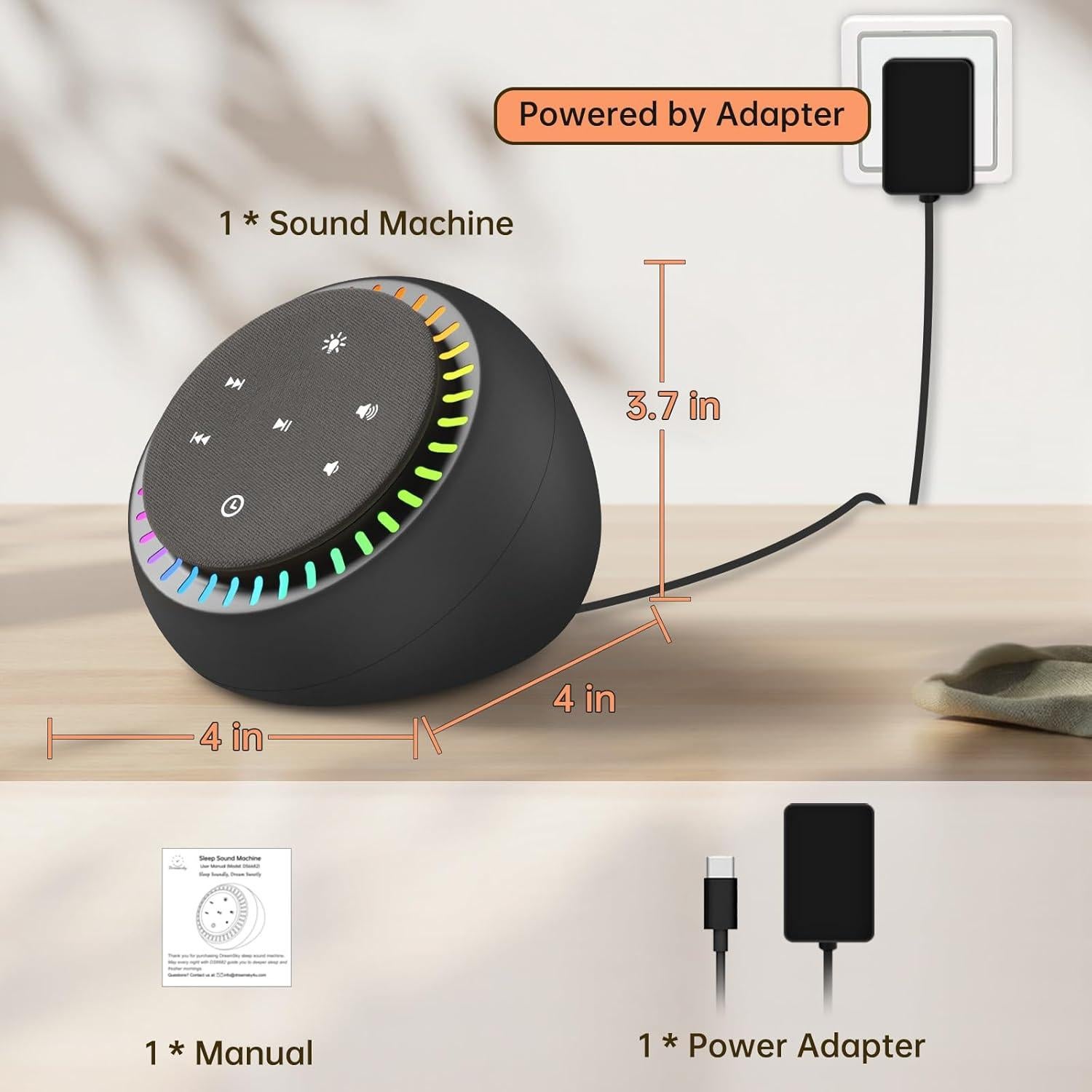 Máquina de Sonido Blanco DreamSky DS6682 con 26 Sonidos