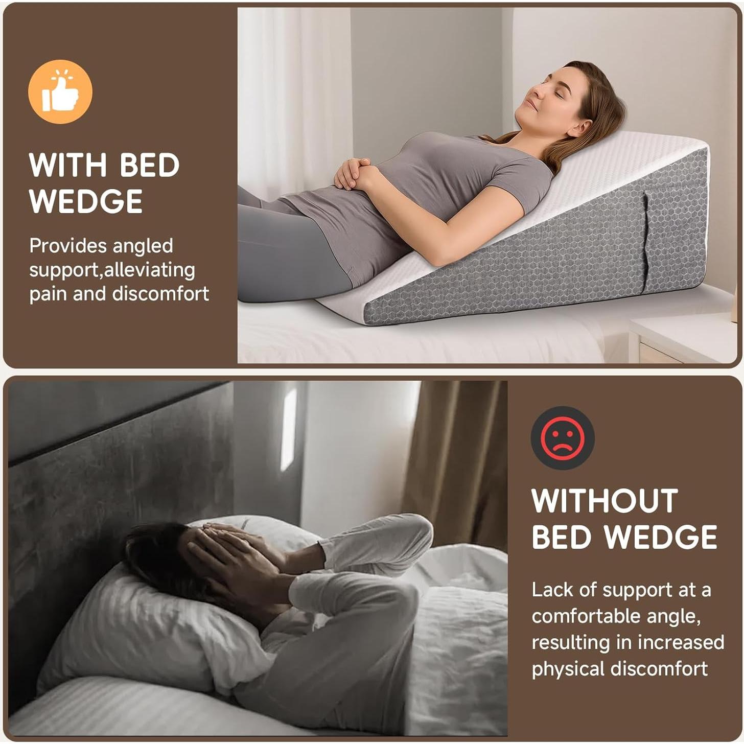 Cojín en cuña TBXONMOW para apnea del sueño y reflujo