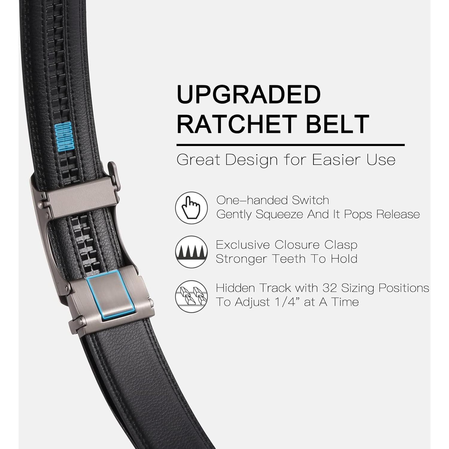 Cinturón de Cuero SENDEFN Ajustable 81 a 116 cm con Hebilla