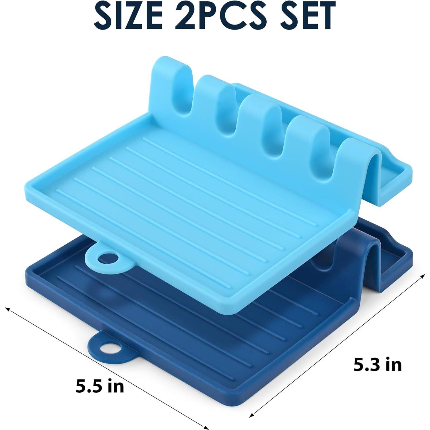 Soporte de Cuchara de Silicona CUZAFO 2-Pack Resistente al Calor