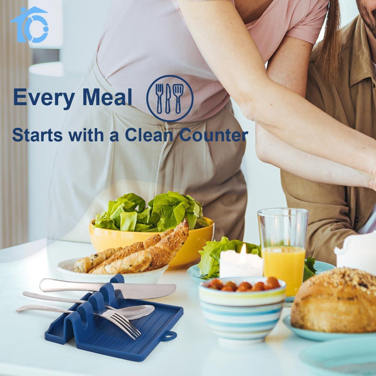 Soporte de Cuchara de Silicona CUZAFO 2-Pack Resistente al Calor