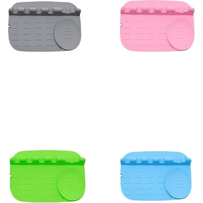 Soporte de Cuchara de Silicona Genérico Antideslizante Gris