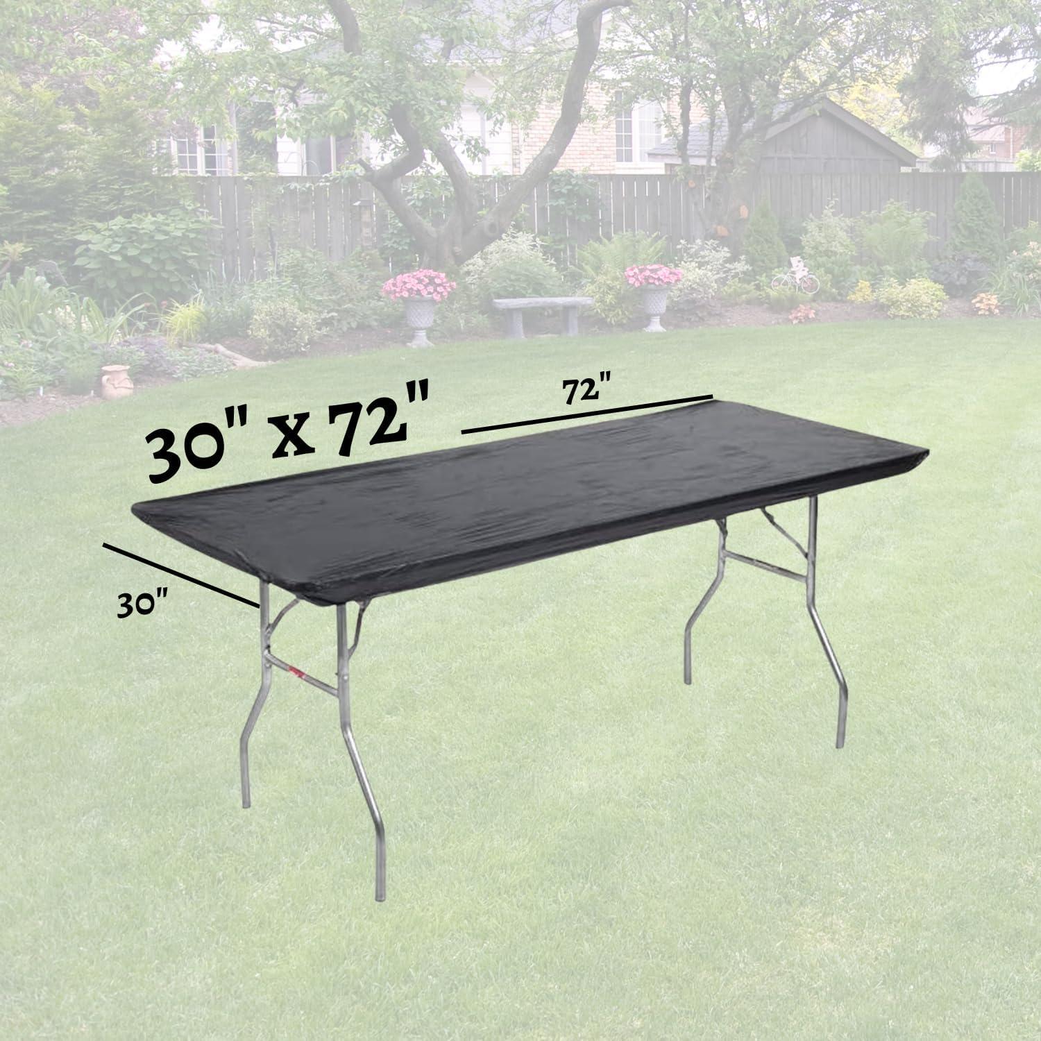 Cubiertas de Mesa Rectangulares Kwik-Covers 5 Pzas 182x72 cm Negro