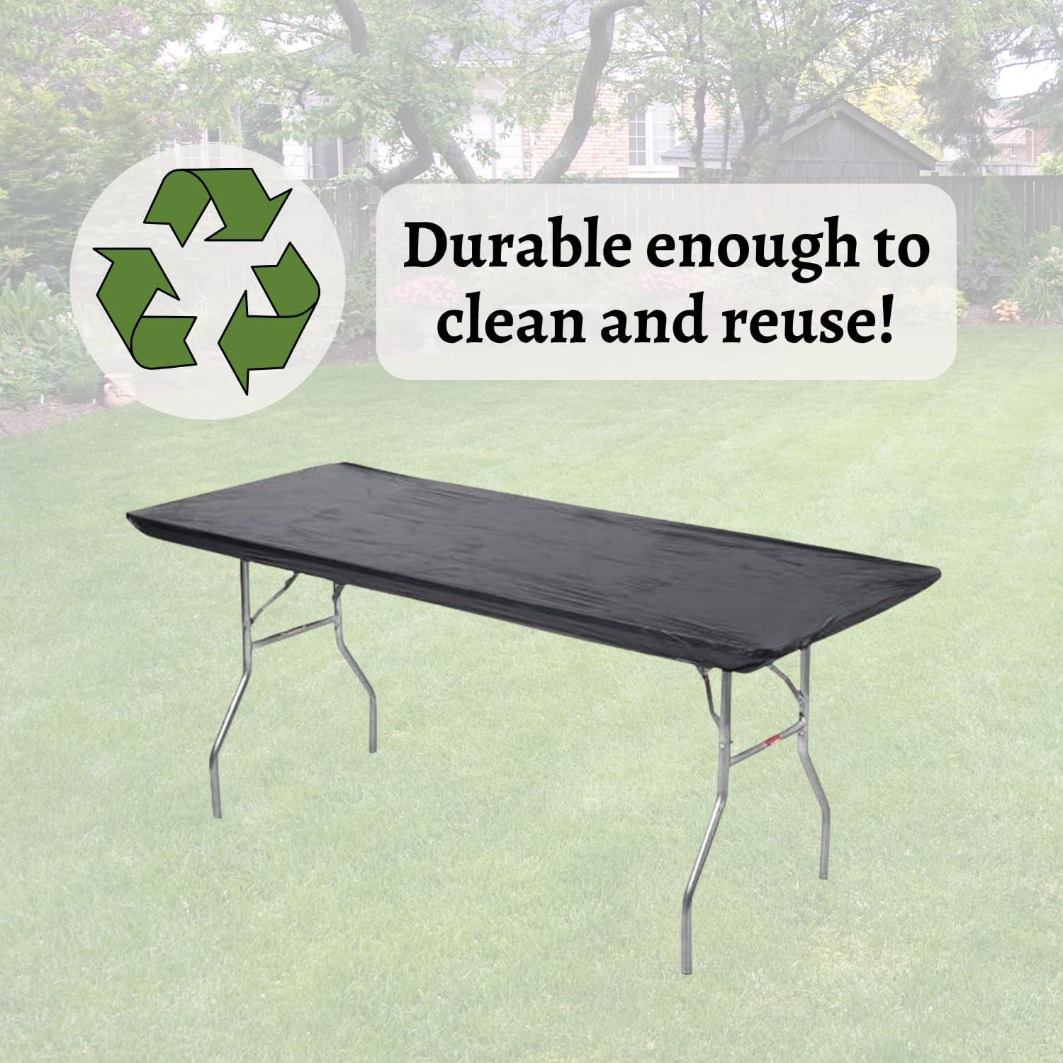 Cubiertas de Mesa Rectangulares Kwik-Covers 5 Pzas 182x72 cm Negro