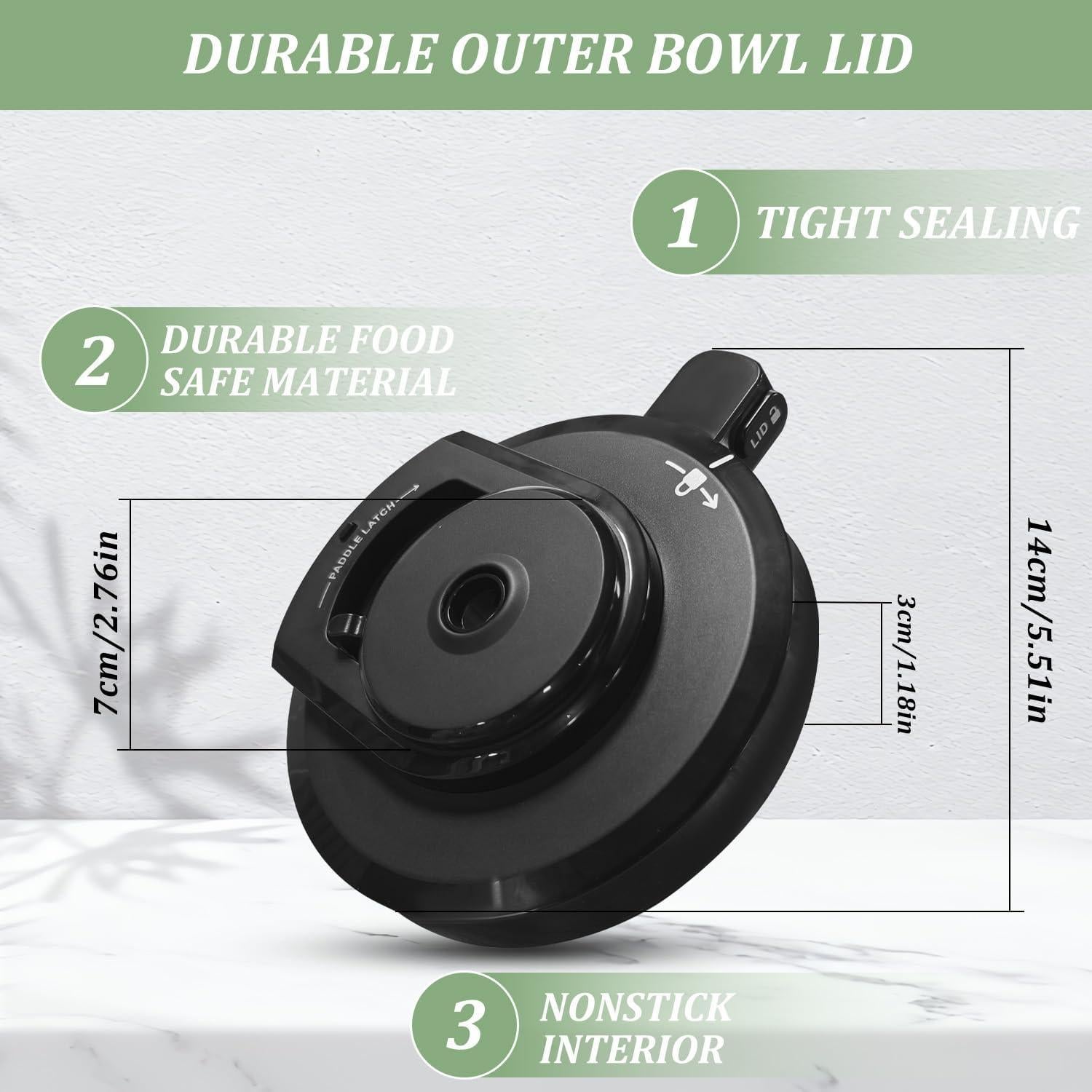 Tapa de Tazón Exterior Ninja HLS-MN8269 para NC301, Policarbonato