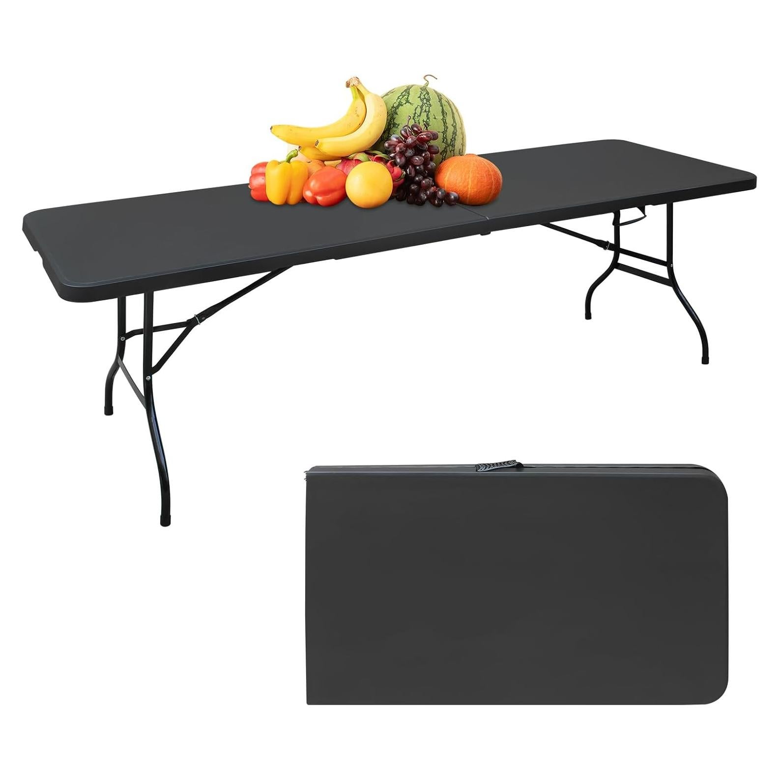 Mesa Plegable MIIUDGIG 2.4m Negra Alta Resistencia para Exterior