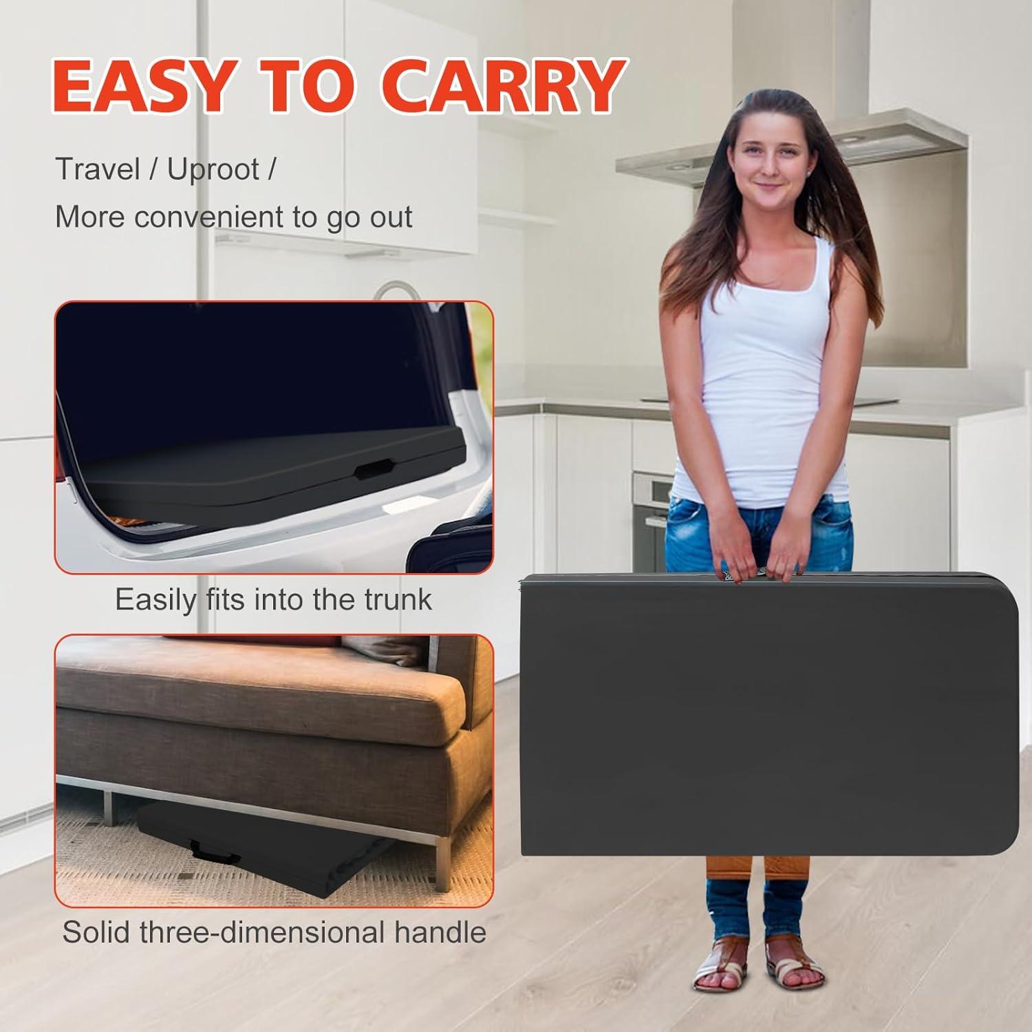 Mesa Plegable MIIUDGIG 2.4m Negra Alta Resistencia para Exterior