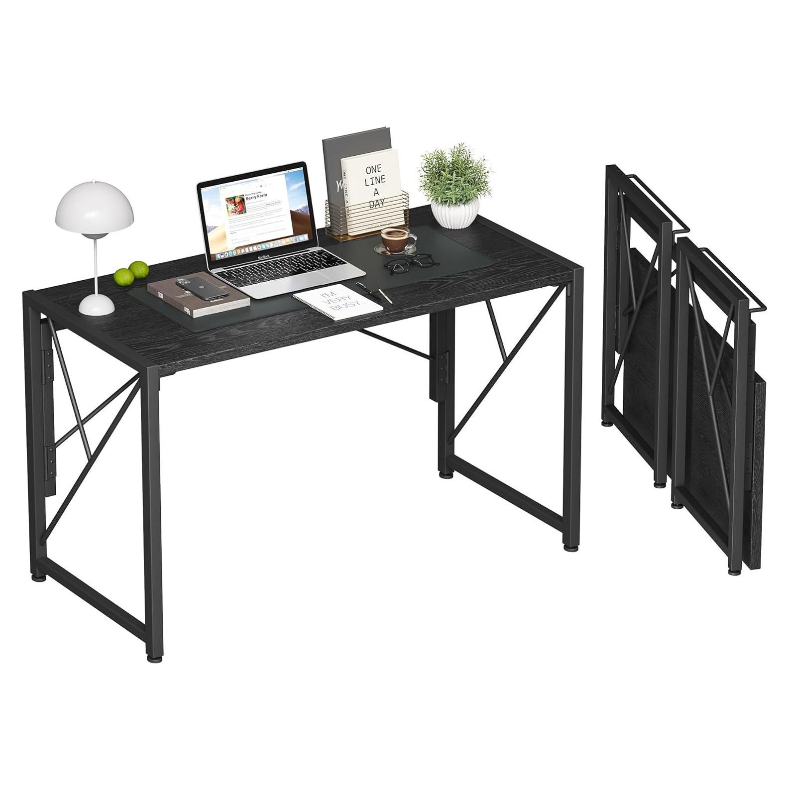 Escritorio Plegable Homeiju 100x40 cm Negro para Oficina y Estudio