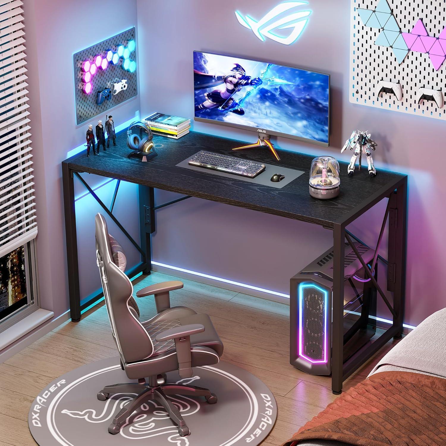 Escritorio Plegable Homeiju 100x40 cm Negro para Oficina y Estudio