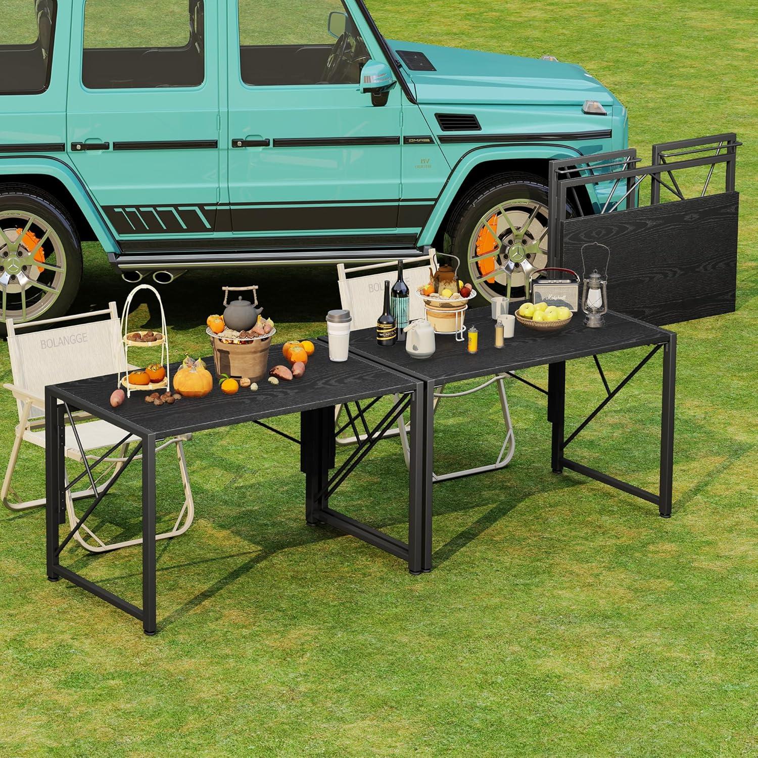 Escritorio Plegable Homeiju 100x40 cm Negro para Oficina y Estudio