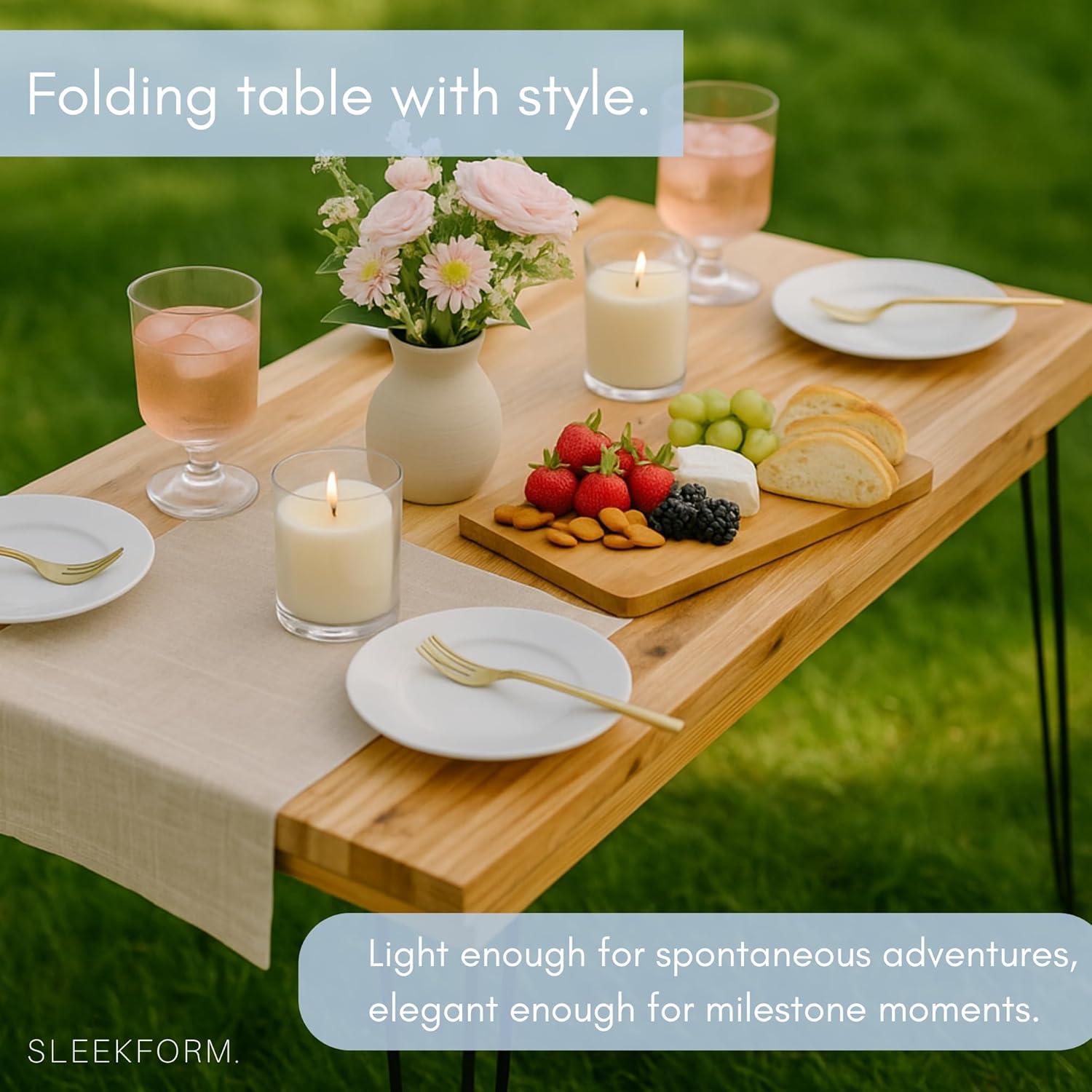 Mesa Plegable Sleekform de Madera Abeto 109.9x56.5 cm