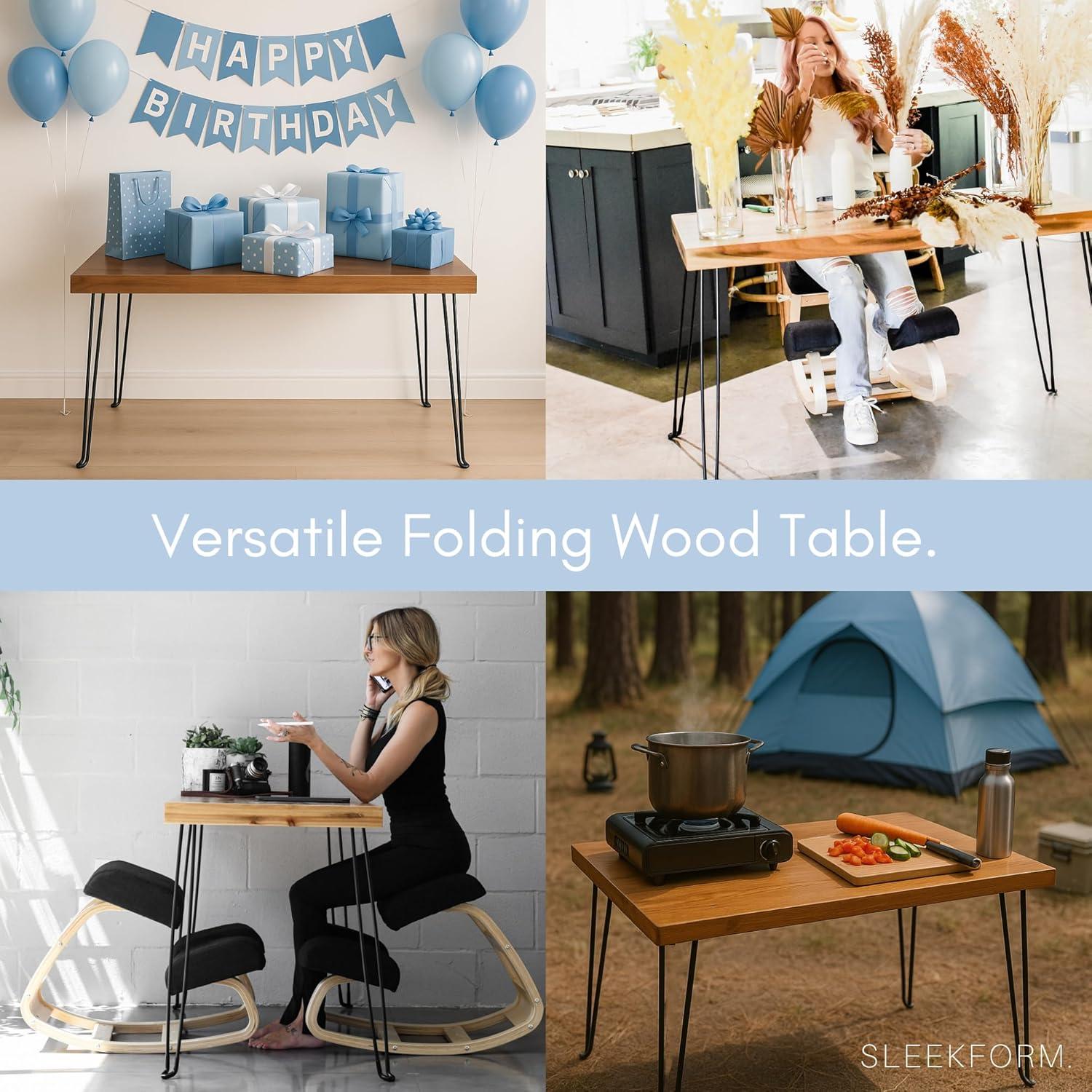 Mesa Plegable Sleekform de Madera Abeto 109.9x56.5 cm