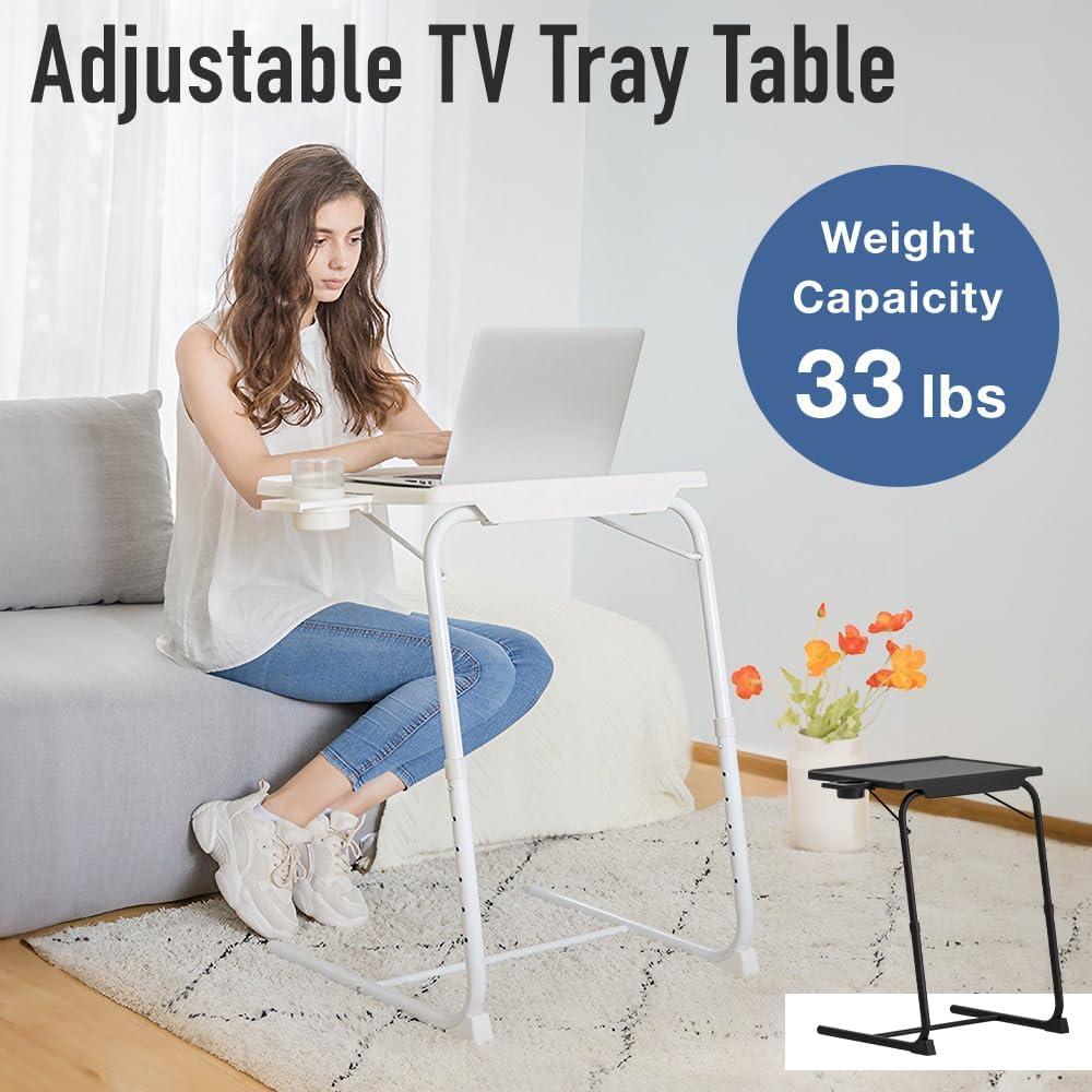 Mesa de bandeja plegable Japard para TV, altura ajustable 72.9 cm