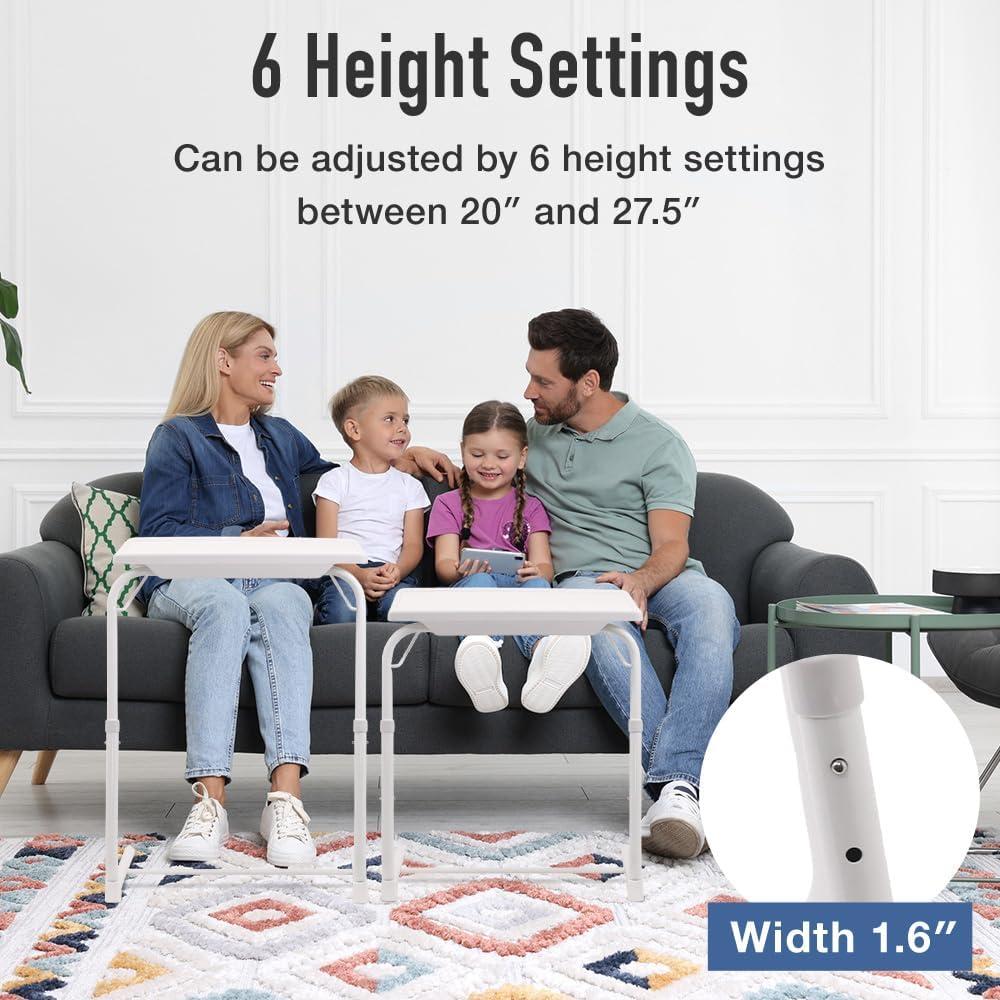 Mesa de bandeja plegable Japard para TV, altura ajustable 72.9 cm