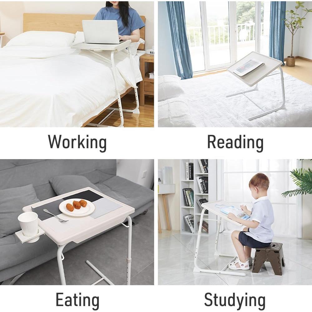 Mesa de bandeja plegable Japard para TV, altura ajustable 72.9 cm
