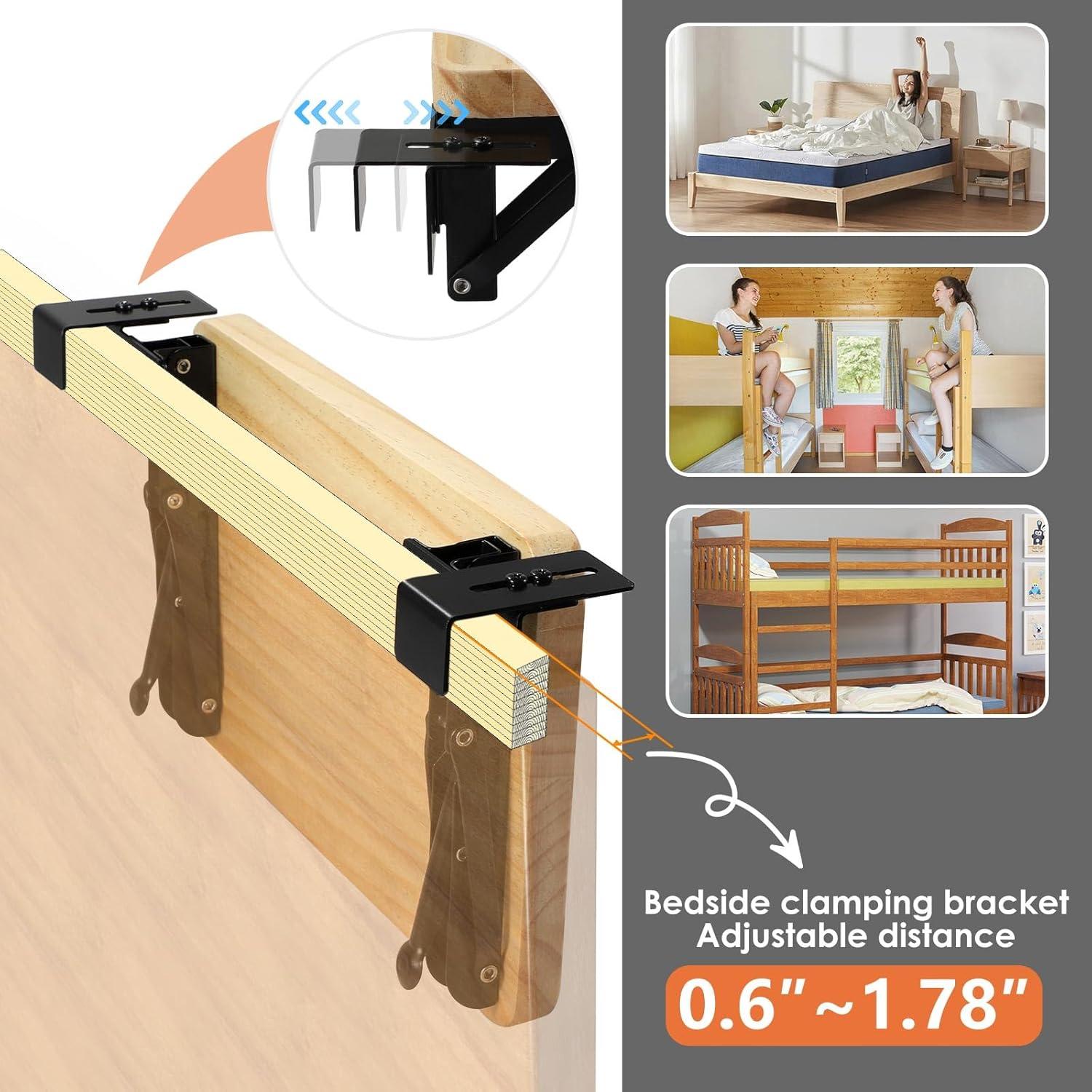 Estante Lateral Plegable SKMYL de Madera y Acero Inoxidable