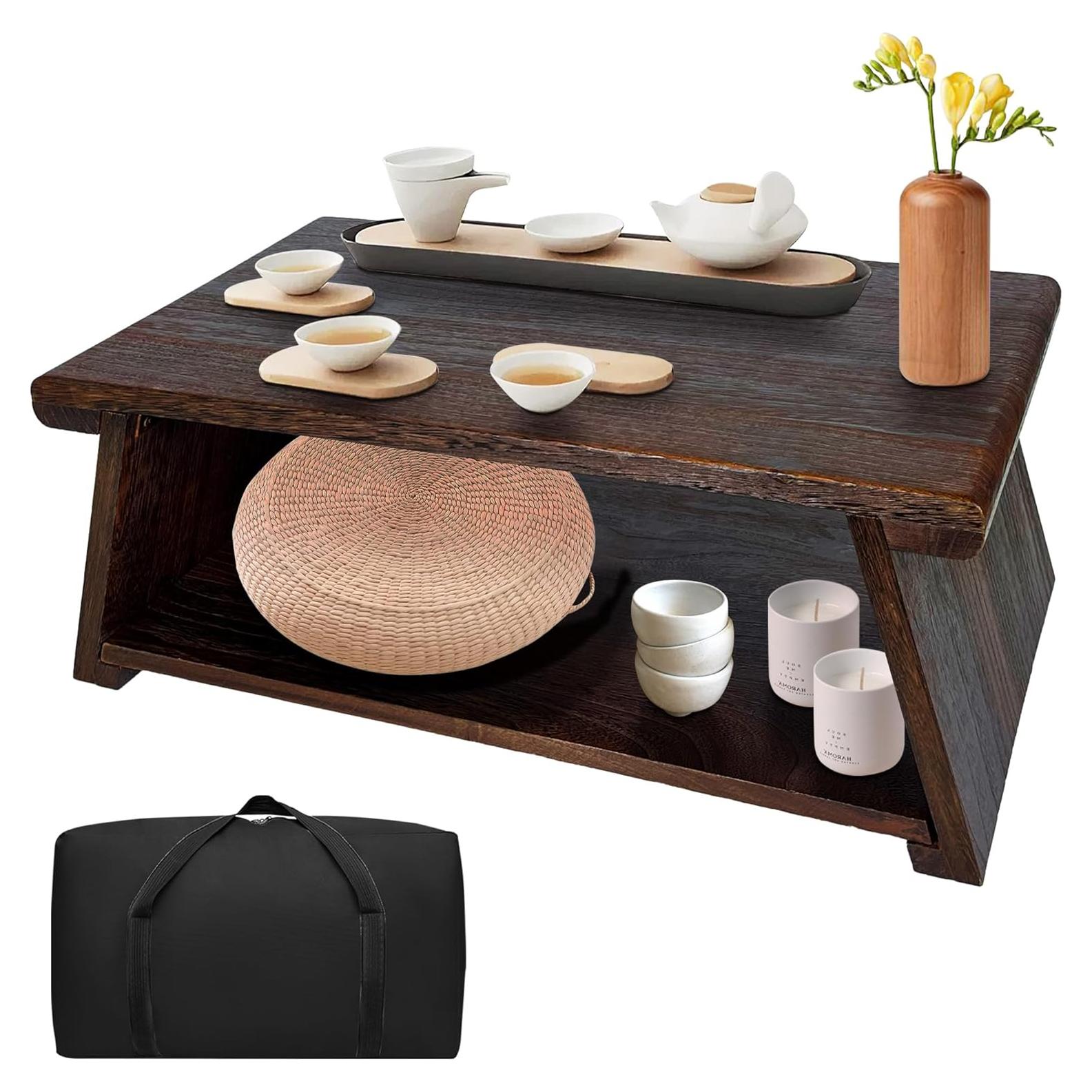 Mesa de Meditación Plegable Koretech de Paulownia 34x58cm