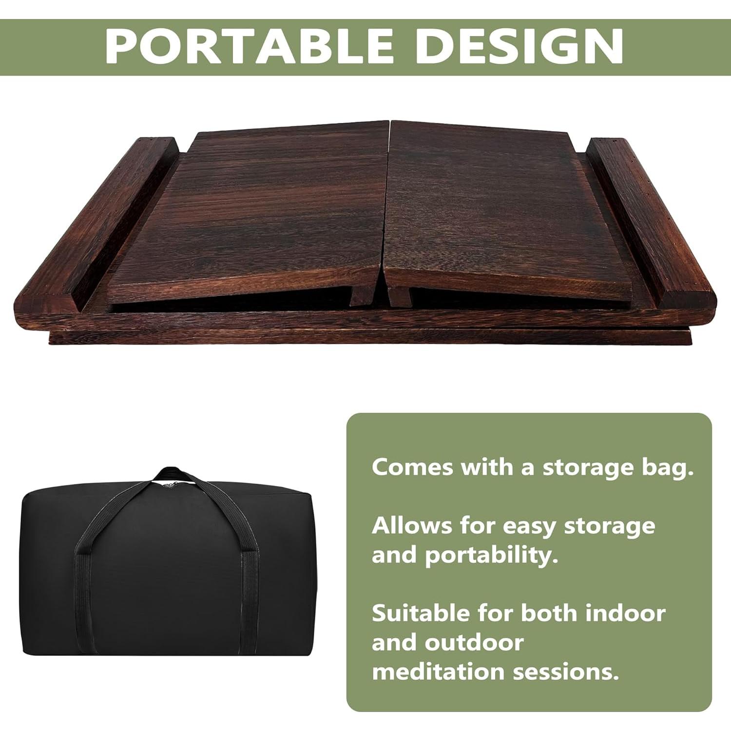 Mesa de Meditación Plegable Koretech de Paulownia 34x58cm