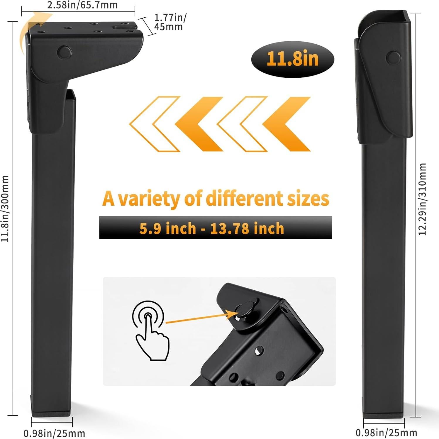 4 Patas de Mesa Plegables O.HSNYIU 30 cm Alta Resistencia