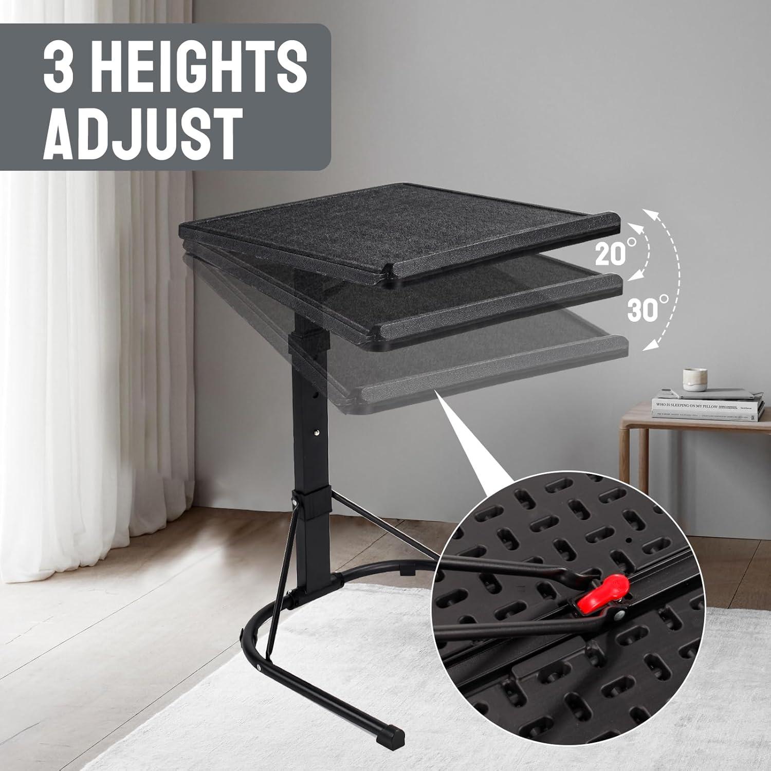 Mesa de TV Plegable Gocamptoo Ajustable 43x76.5cm Negra