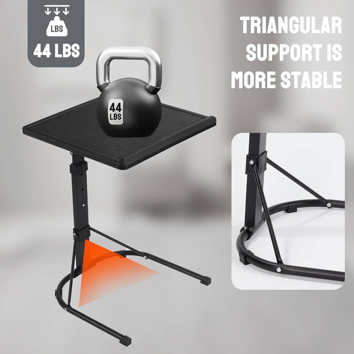 Mesa de TV Plegable Gocamptoo Ajustable 43x76.5cm Negra