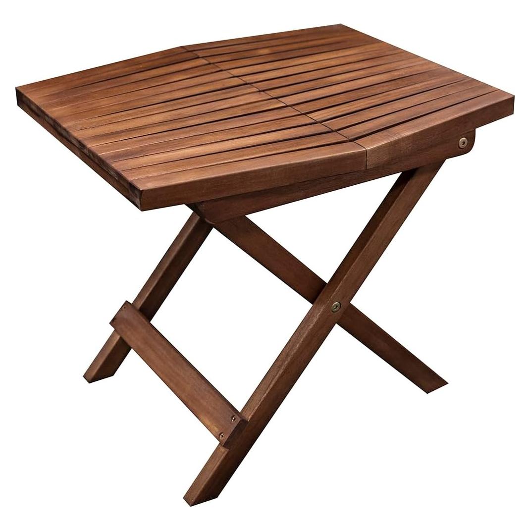 Mesa Plegable de Madera de Acacia Melino - 45x40 cm
