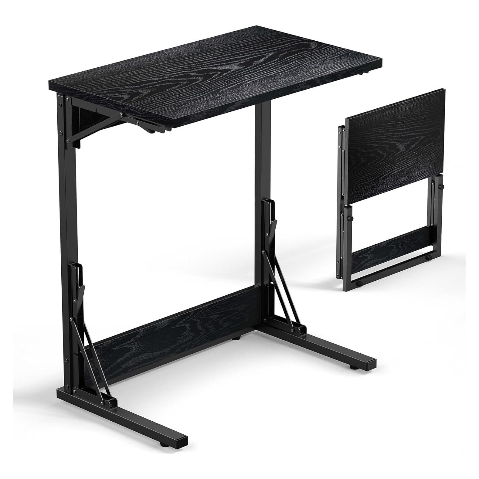 Mesa C Plegable Tatub 60x37 cm Negra para Sofá y TV