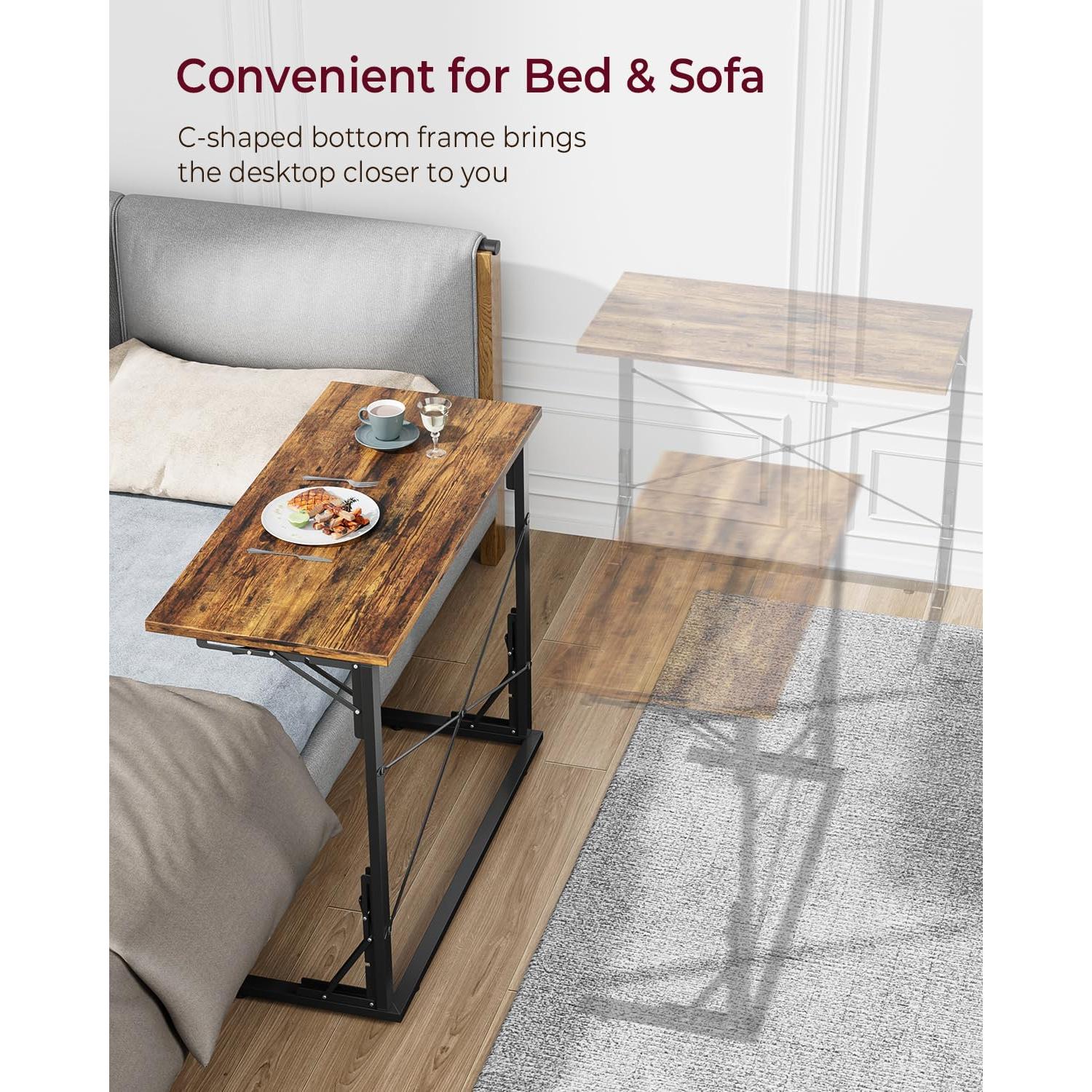 Escritorio Plegable Vantic Marrón Rústico 80x40x75 cm