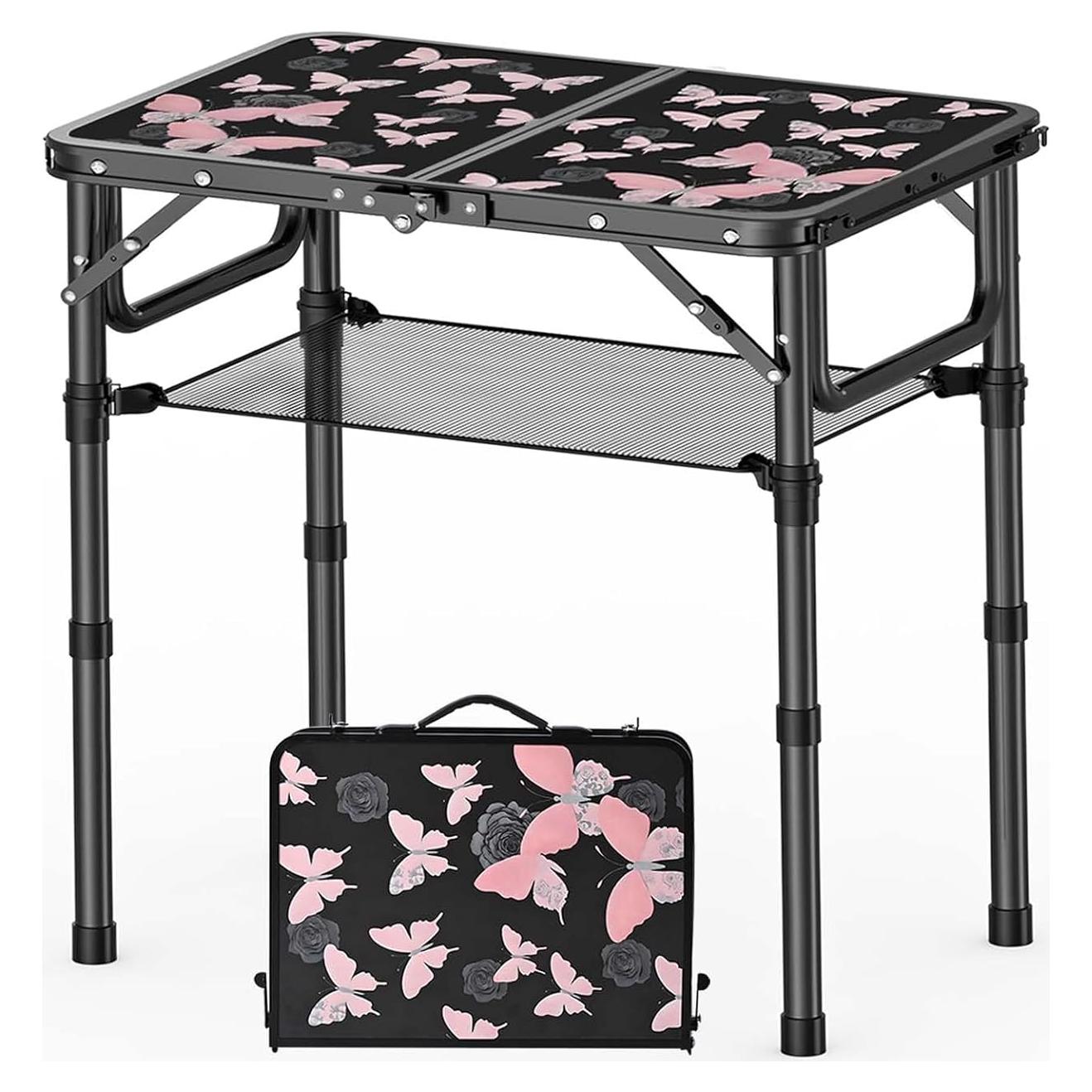 Mesa Plegable YihuiKo Mariposa 61 cm Ajustable Ligera