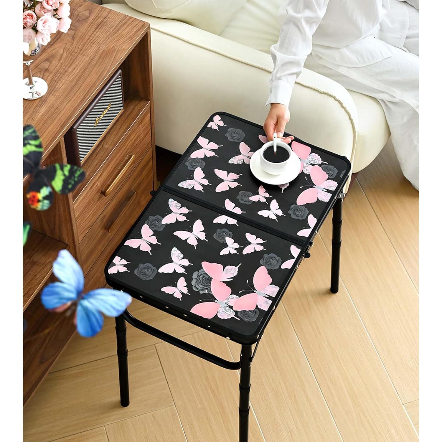 Mesa Plegable YihuiKo Mariposa 61 cm Ajustable Ligera