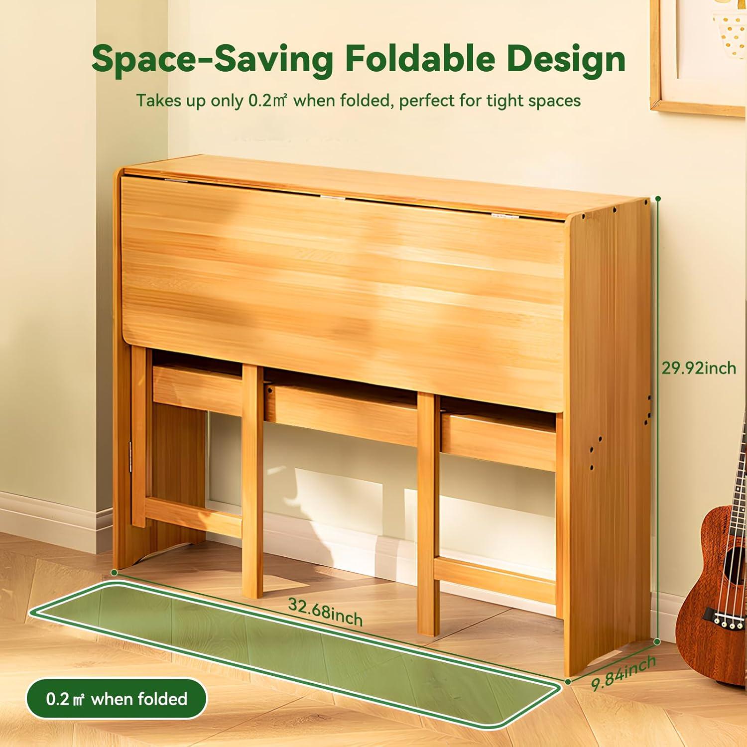 Escritorio Plegable Dezyfurni DJ-Desk-01 Bambú Natural 75.95 cm