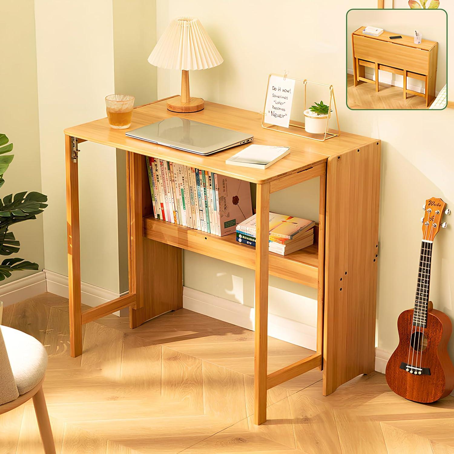 Escritorio Plegable Dezyfurni DJ-Desk-01 Bambú Natural 75.95 cm