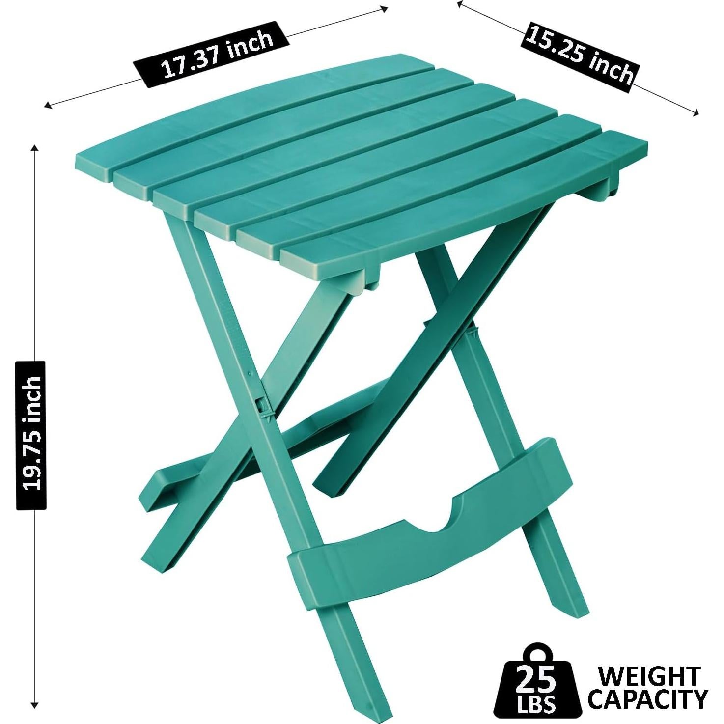 Mesa Lateral Plegable Quik-Fold® Adams Verde 76.2x44.1 cm