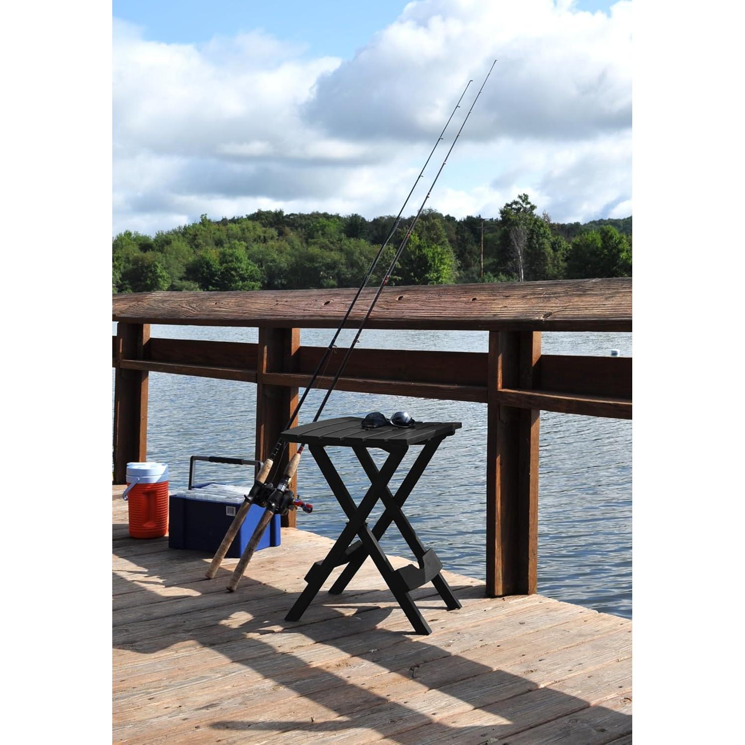 Mesa Lateral Plegable Quik-Fold® Adams - Negra 44x38 cm