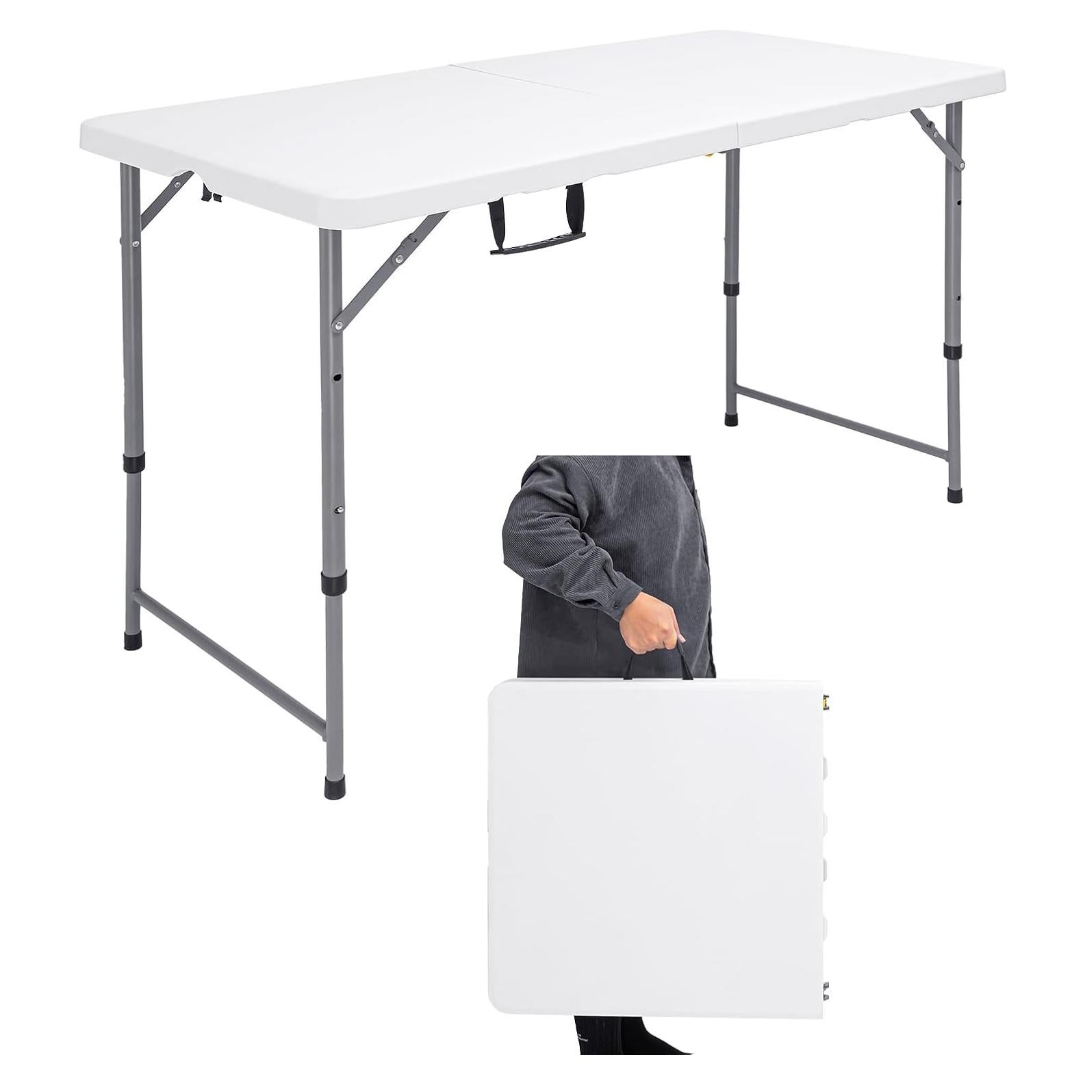 Mesa Plegable Rectangular CHRONELLE 121.92x60.96 cm Ajustable