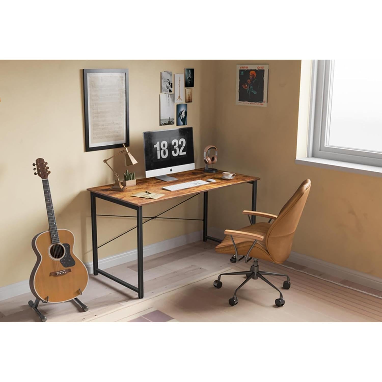 Escritorio CubiCubi 81 cm Marrón Rústico para Oficina en Casa