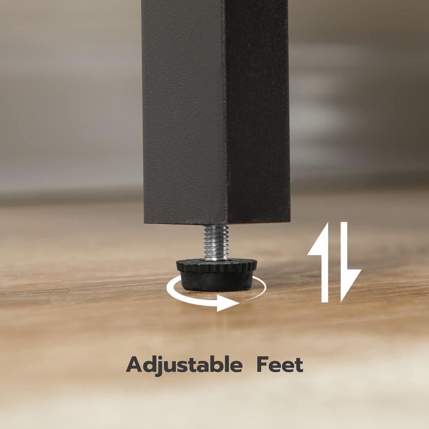 Mesa Consola HOOBRO SUVELAM, 100x35x80 cm, Marrón Rústico y Negro