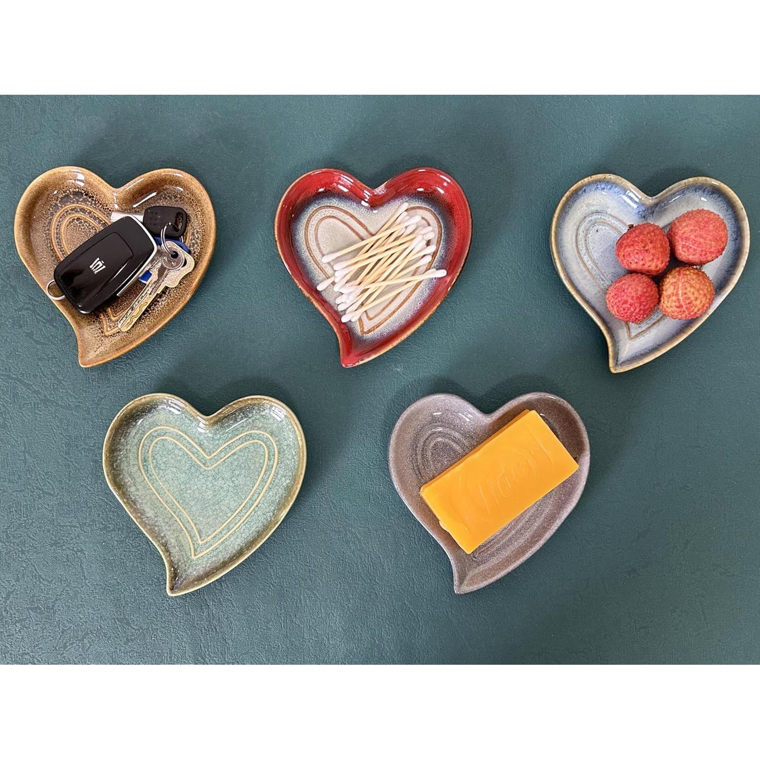 Reposap cucharas de cerámica Rhobtyne corazón azul mar