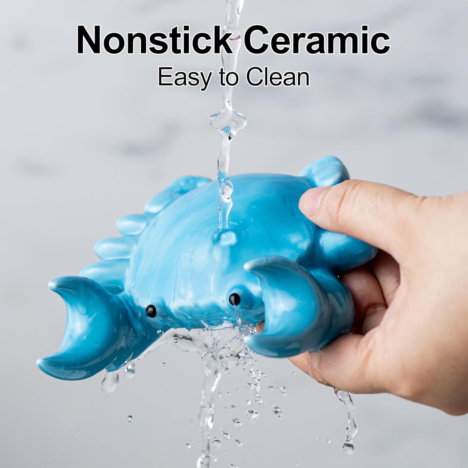 Soporte para cuchara de cerámica Cormomu cangrejo azul