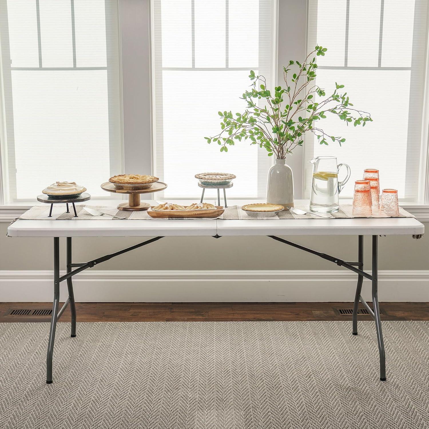 Mesa Plegable Blanca Peakform 1.83m para 6 Personas