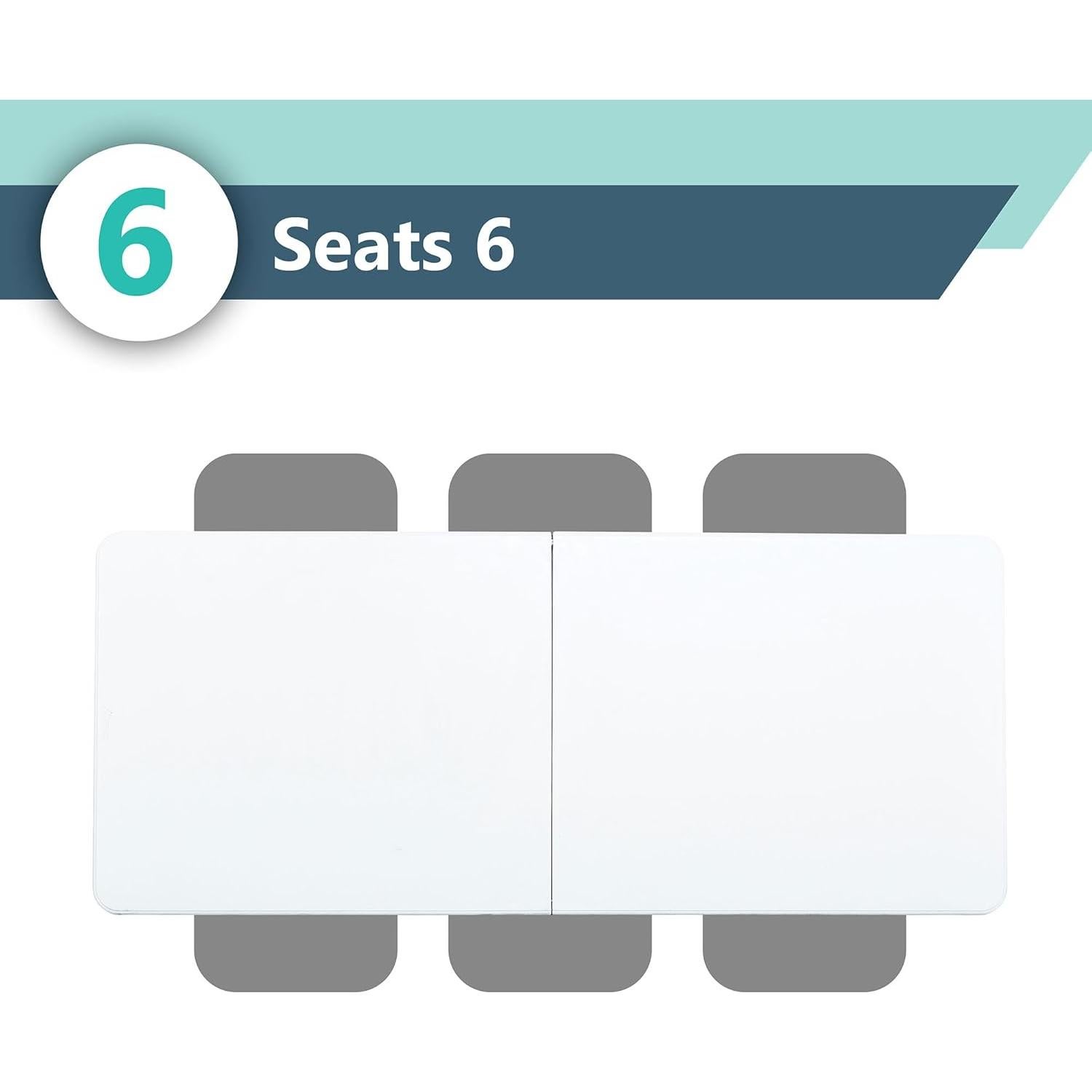 Mesa Plegable Blanca Peakform 1.83m para 6 Personas
