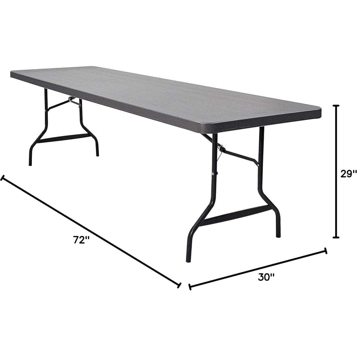 Mesa Plegable Comercial Iceberg 76.2x182.88 cm Carbón