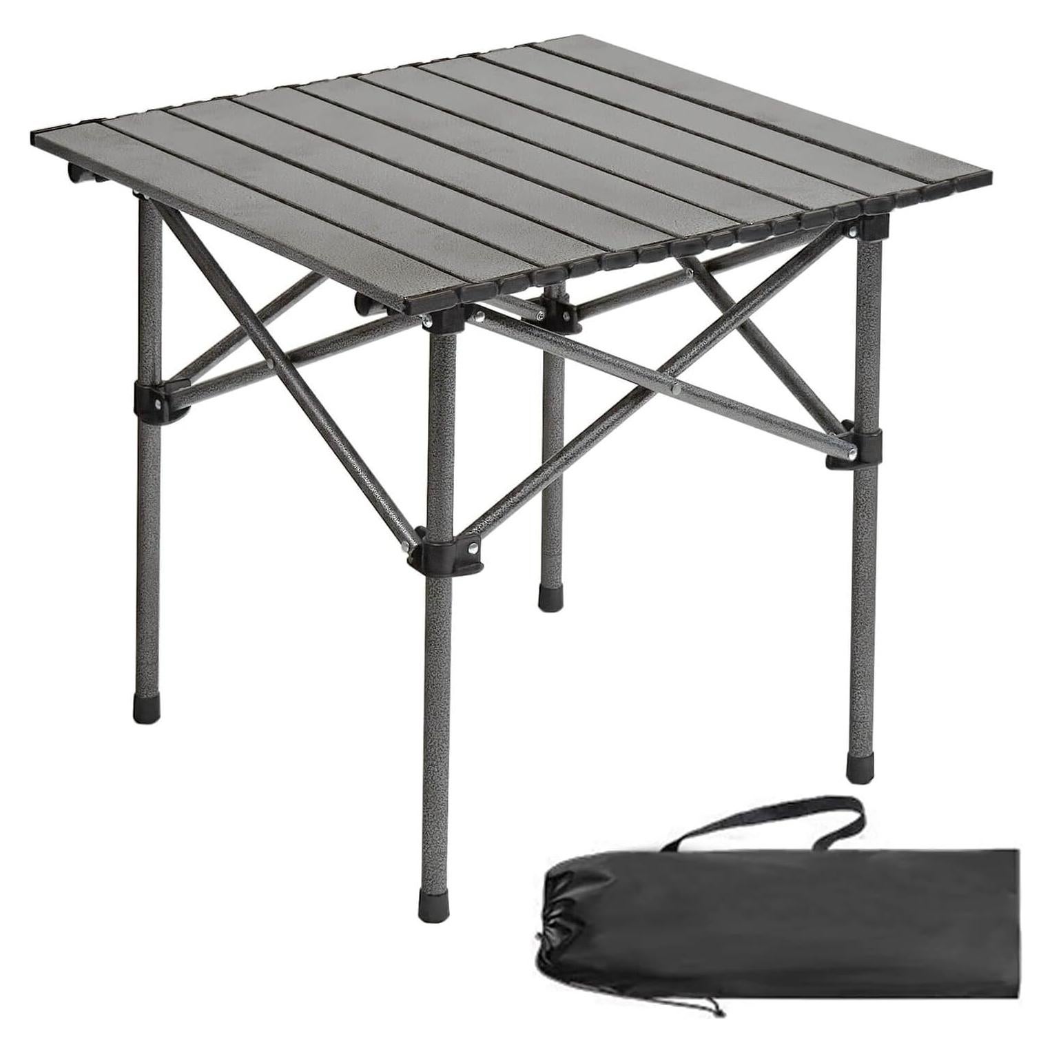 Mesa de Camping Plegable Majchomis 52.8 cm Negra para 4 Personas