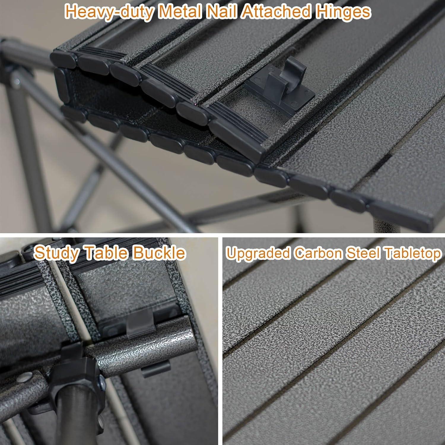 Mesa de Camping Plegable Majchomis 52.8 cm Negra para 4 Personas