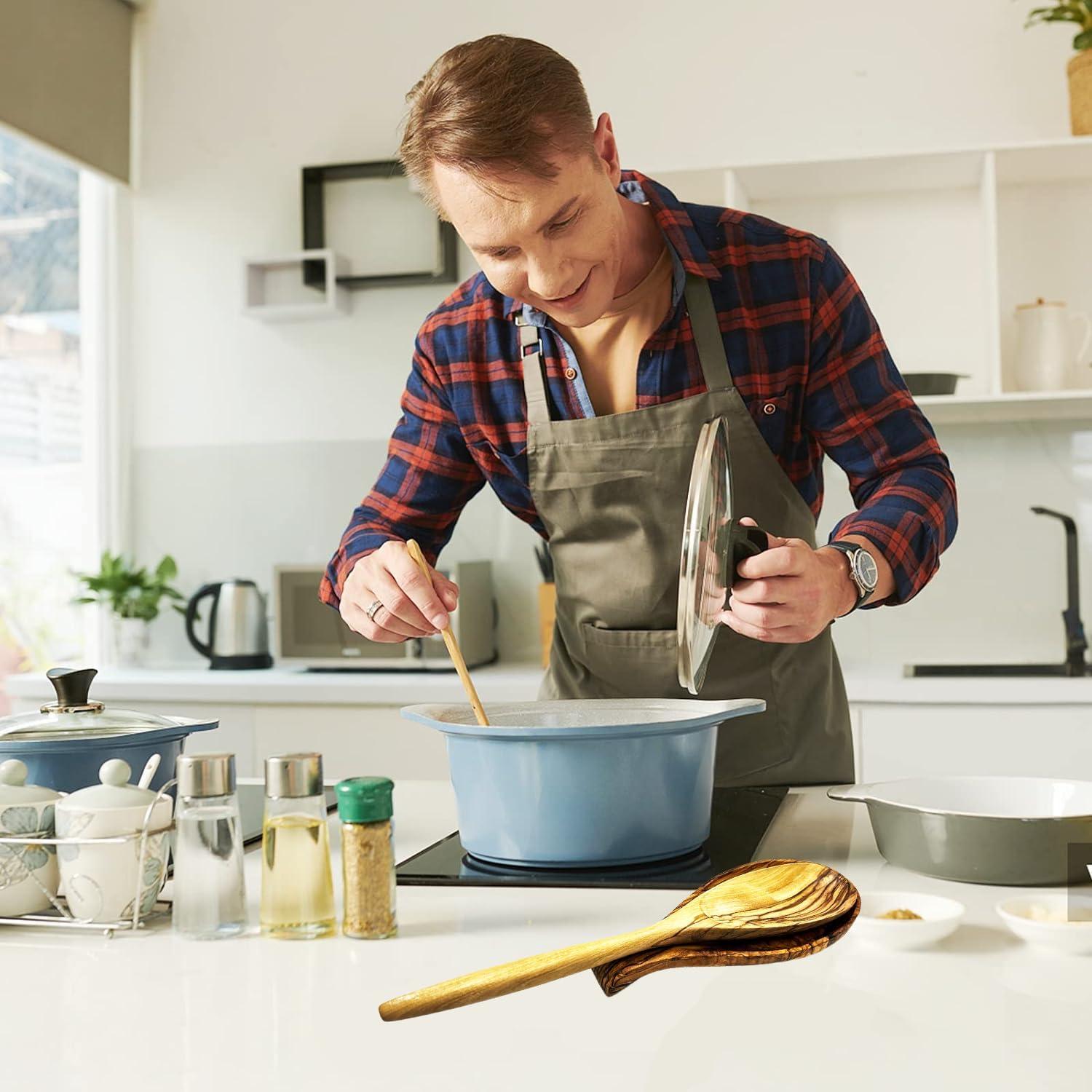 Soporte para Cuchara de Madera de Olivo Kityemo 21 cm